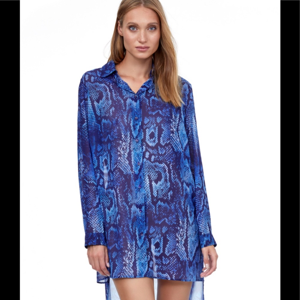 Gottex Kalahari Snake Print Swim Cover Up NWT